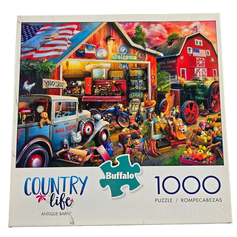 Buffalo Jigsaw Puzzle 1000 Piece Country Life Antique Barn 11930